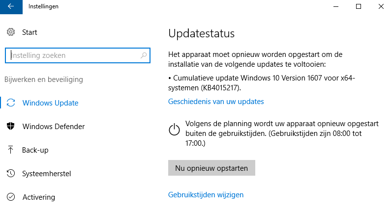 Updates Voor Windows 10 Versie 1607 KB4015217 Plakt Lekken Dicht En