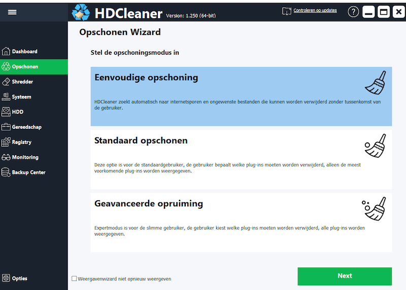 download the new version HDCleaner 2.051