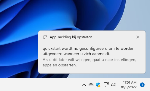 Windows 11 kan waarschuwen voor nieuwe opstartende apps | GratisSoftware.nl