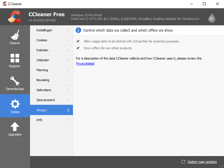 ccleaner piriform 5.43