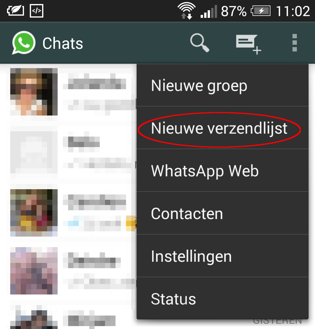 Hoe kun je in WhatsApp een bericht of bijlage in n keer